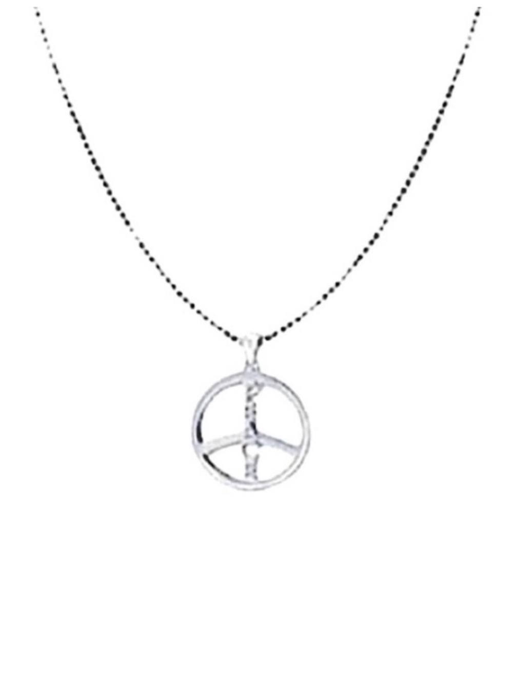 NEW Giani Bernini Sterling Silver Chain Necklace Peace Symbol Pendant